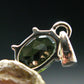 Moldavite Tektite Facetted Silver Pendant from Czech Republic - 0.7" - 1.06 Grams