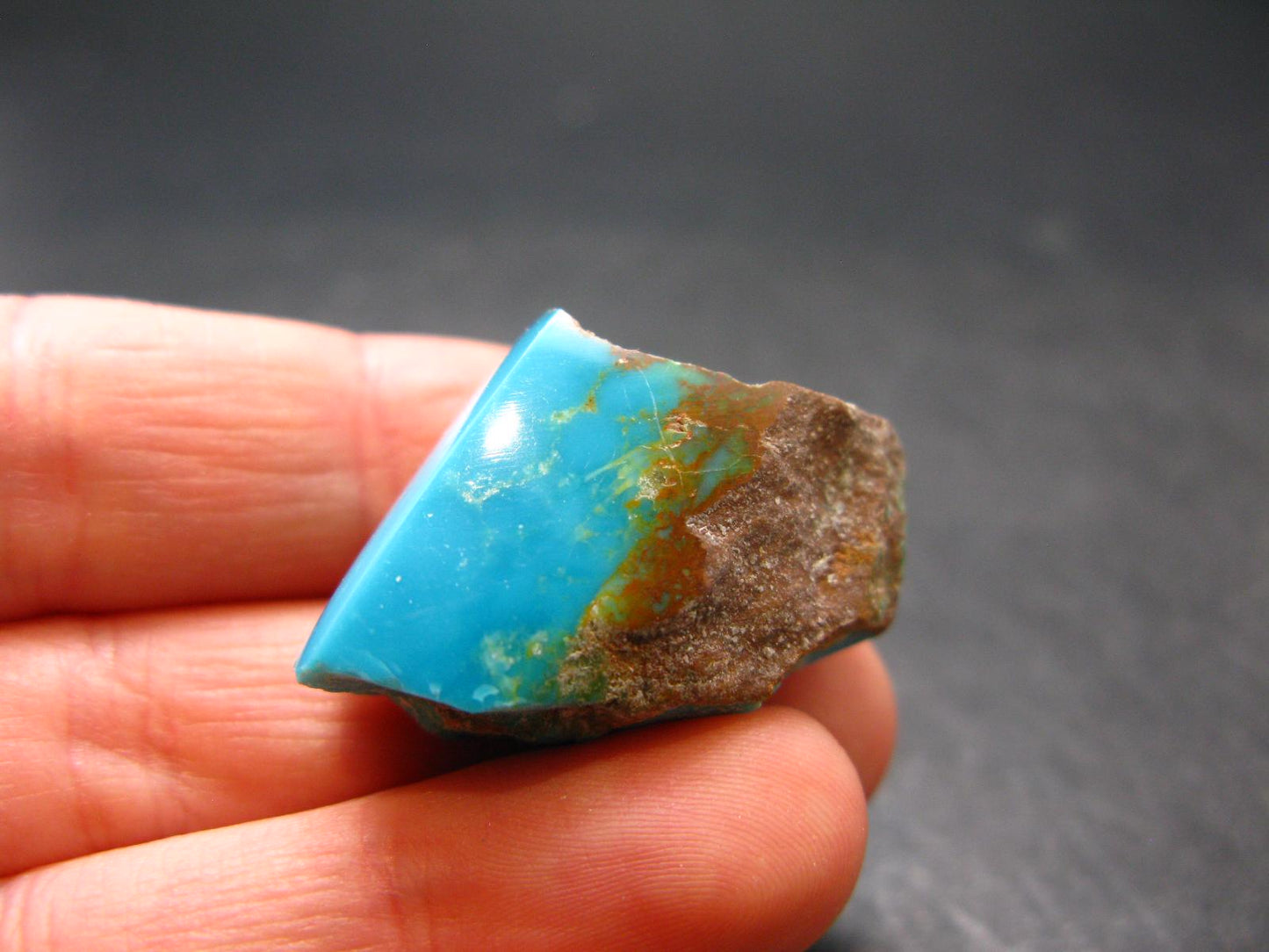 Genuine Polished Turquoise from Arizona, USA - 1.3" - 12.53 Grams