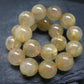 Rutilated Quartz Genuine Bracelet ~ 7 Inches ~ 11mm Round Beads