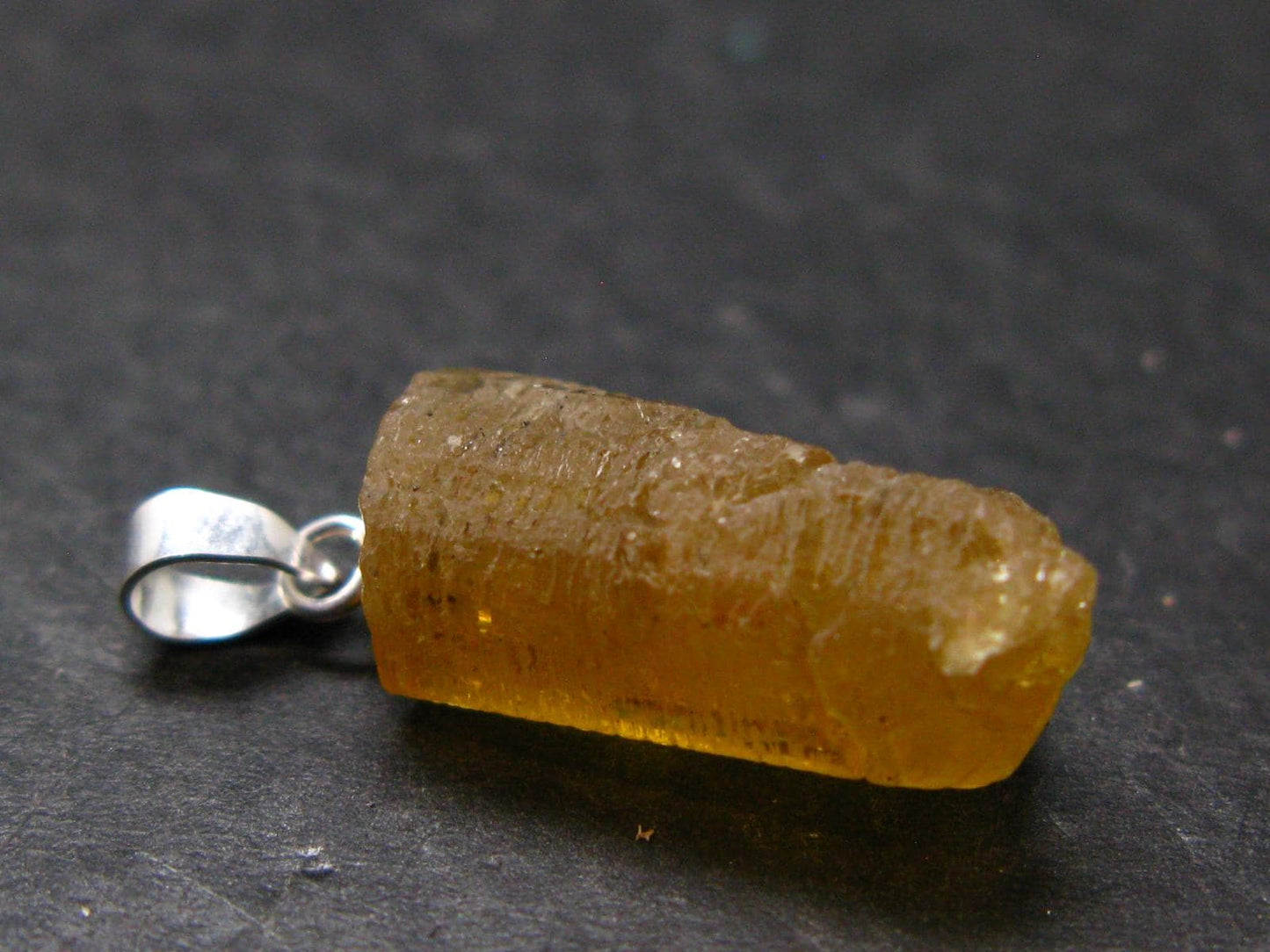 Gem Heliodor Golden Beryl Silver Pendant From Tajikistan - 10.0 Carats - 1.0"