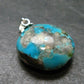 Genuine Turquoise Silver Pendant From Sleeping Beauty Arizona - 1.0" - 3.54 Grams