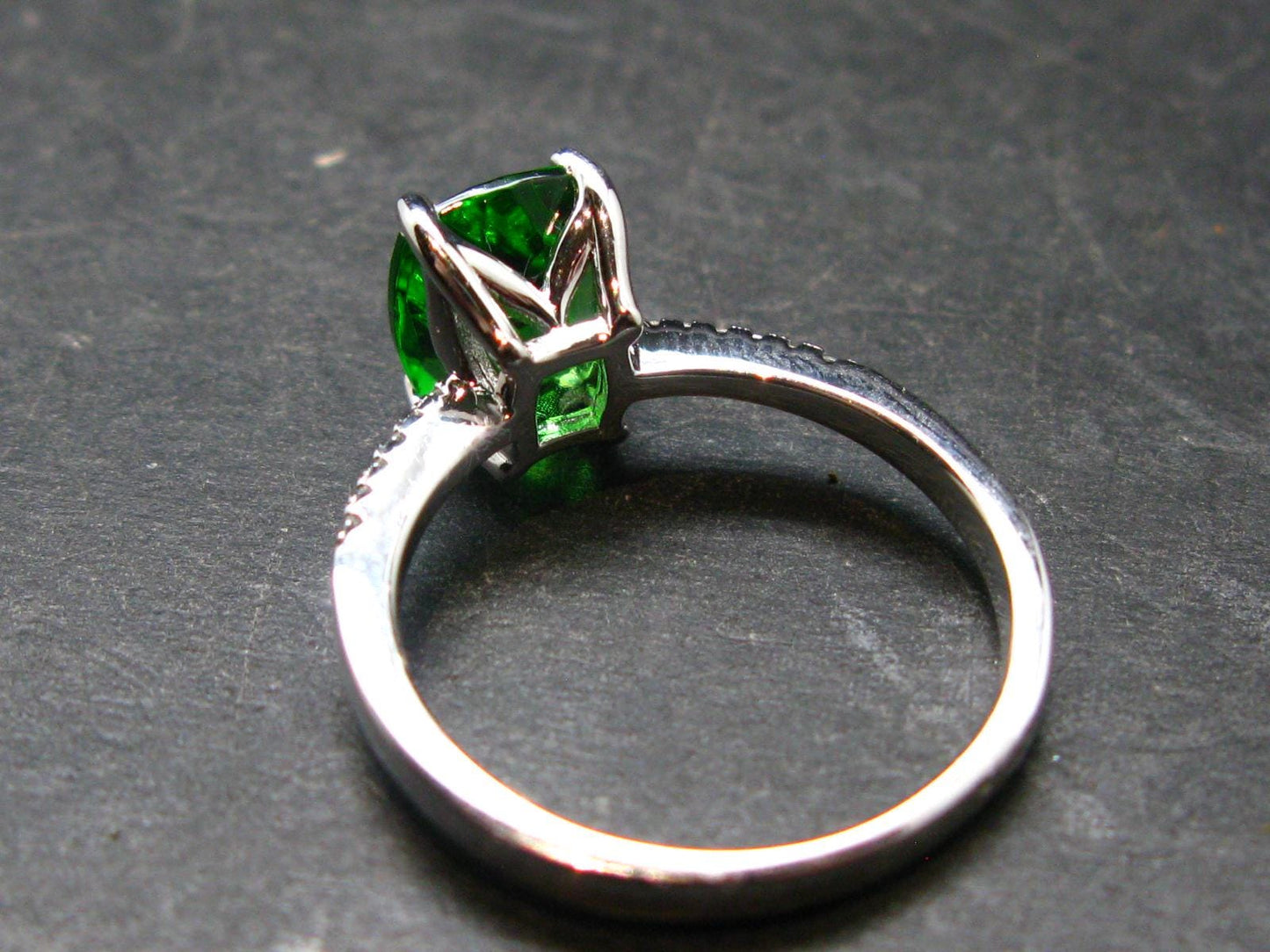 Helenite Gaia Stone Gem Sterling Silver Ring From Washington - Size 9 - 2.23 Carats