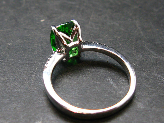 Helenite Gaia Stone Gem Sterling Silver Ring From Washington - Size 9 - 2.23 Carats