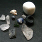 Synergy 12 Set Phenakite Moldavite Natrolite Petalite Danburite Tektite Scolecite Herderite Tanzanite Brookite 48.41 Gr