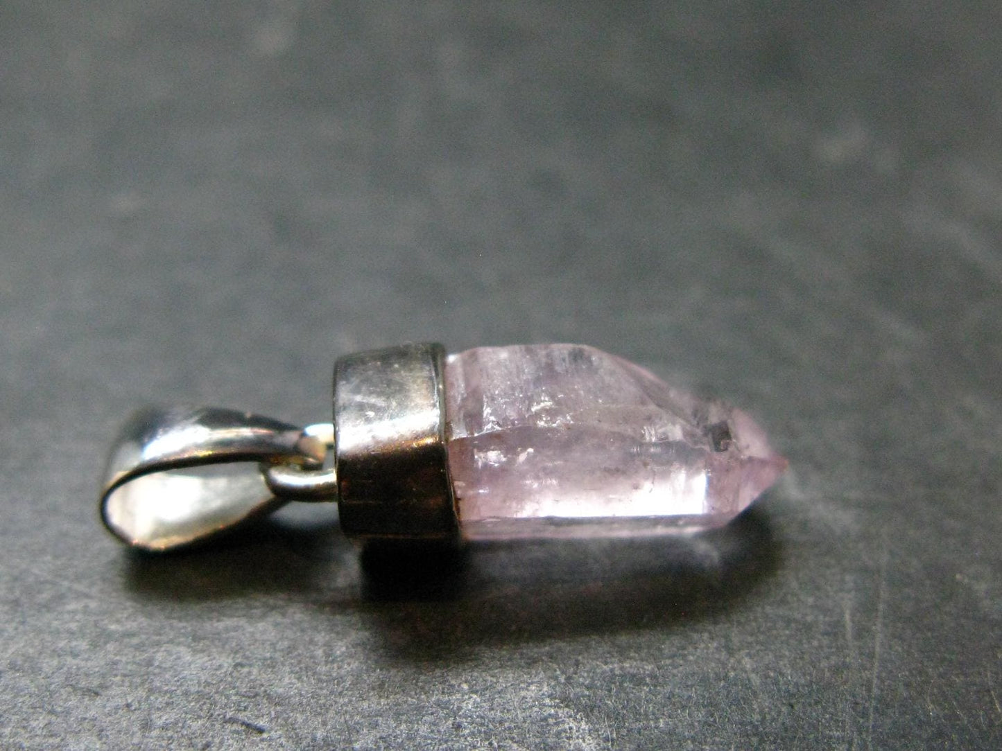 Vera Cruz Amethyst Silver Pendant From Mexico - 0.9" - 1.92 Grams