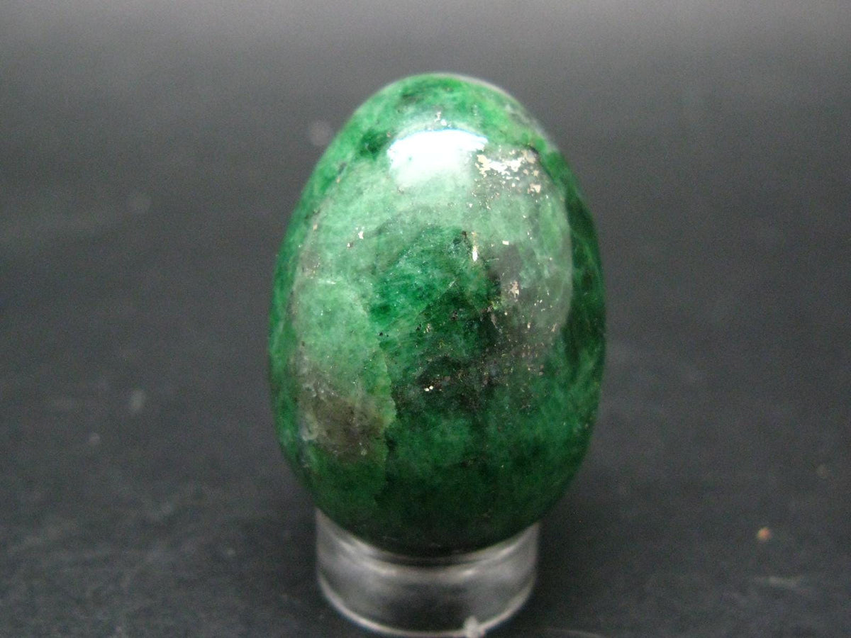 Gem Tsavorite Garnet Egg From Tanzania - 32.05 Grams - 1.3"