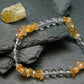 Imperial Topaz & Quartz Genuine Bracelet ~ 7 Inches ~ 8mm Tumbled Beads