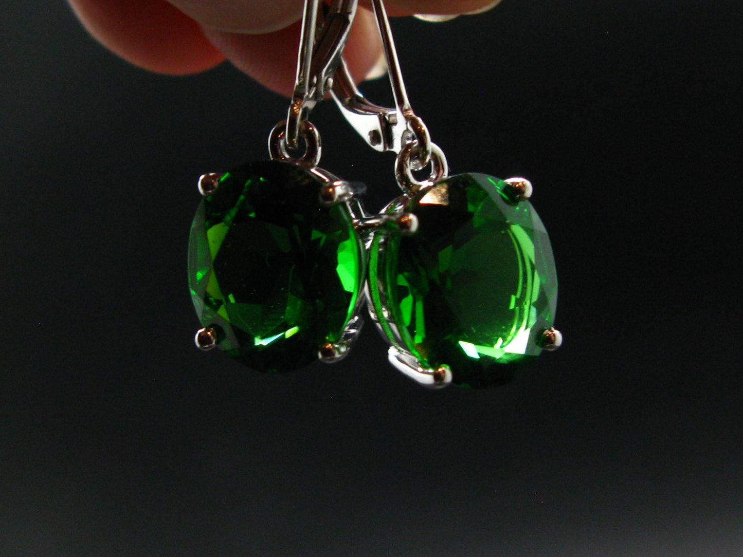 Helenite Gaia Stone Gem Sterling Silver Earrings From Washington - 7.0 Carats