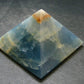 Lemurian Aquatine Blue Calcite Pyramid - 2.2" - 136.56 Grams