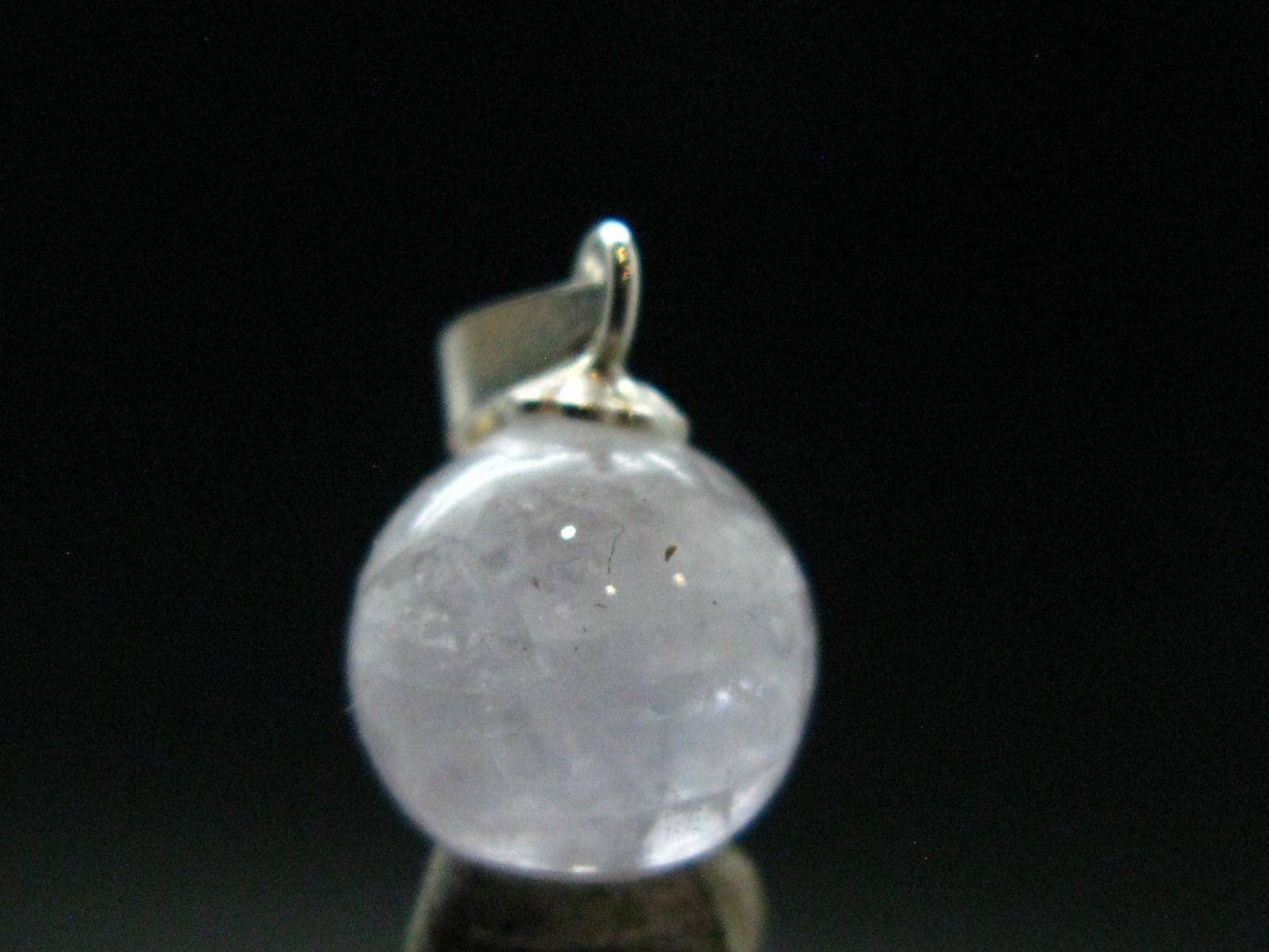 Nice Lilac Amblygonite Silver Pendant from Brazil - 0.6" - 1.48 Grams