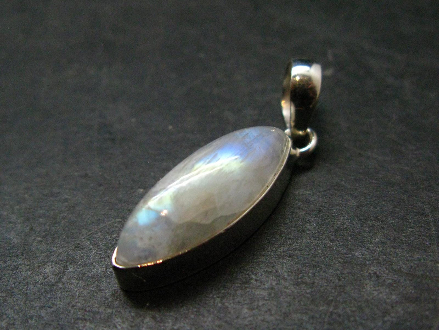 Natural Glow From Inside Moonstone 925 Silver Pendant - 1.3" - 3.57 Grams