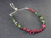 Watermelon Tourmaline Silver Bracelet From Brazil - Size Adjustable - 4.47 Grams