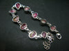 Bixbite Red Emerald Beryl Silver Bracelet From USA - 7" - 13.3 Grams