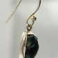 Grandidierite Earrings Blue Green Gemstone Dangle Earrings Raw Stone Silver Jewelry Gift