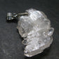 Faden Quartz Crystal Silver Pendant From Brazil - 1.6"