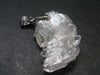 Faden Quartz Crystal Silver Pendant From Brazil - 1.6"