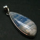 Rare Blue Scheelite Silver Pendant From Turkey - 1.8" - 6.94 Grams