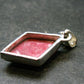 Thulite Silver Pendant From Norway - 1.2"