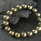 Pyrite Genuine Bracelet ~ 7 Inches ~ 10mm Round Beads
