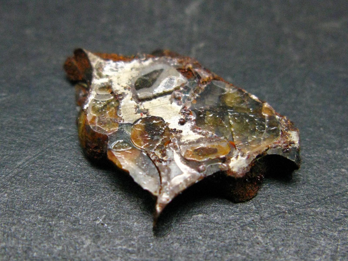 Large Sericho Meteorite Pallasite Olivine Slice From Kenya - 0.8" - 1.66 Grams