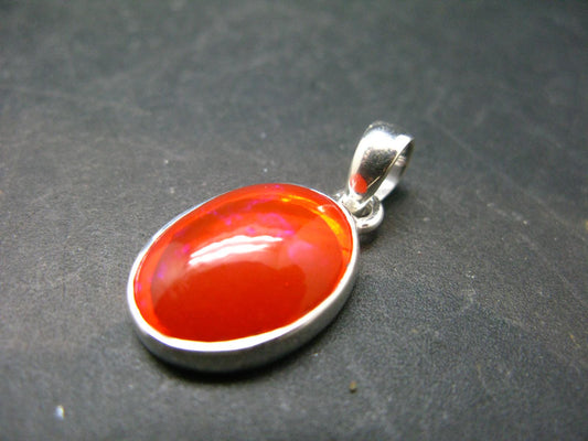Flashes of Lightning!! Natural Opal 925 Sterling Silver Pendant from Ethiopia - 1.1" - 2.93 Grams