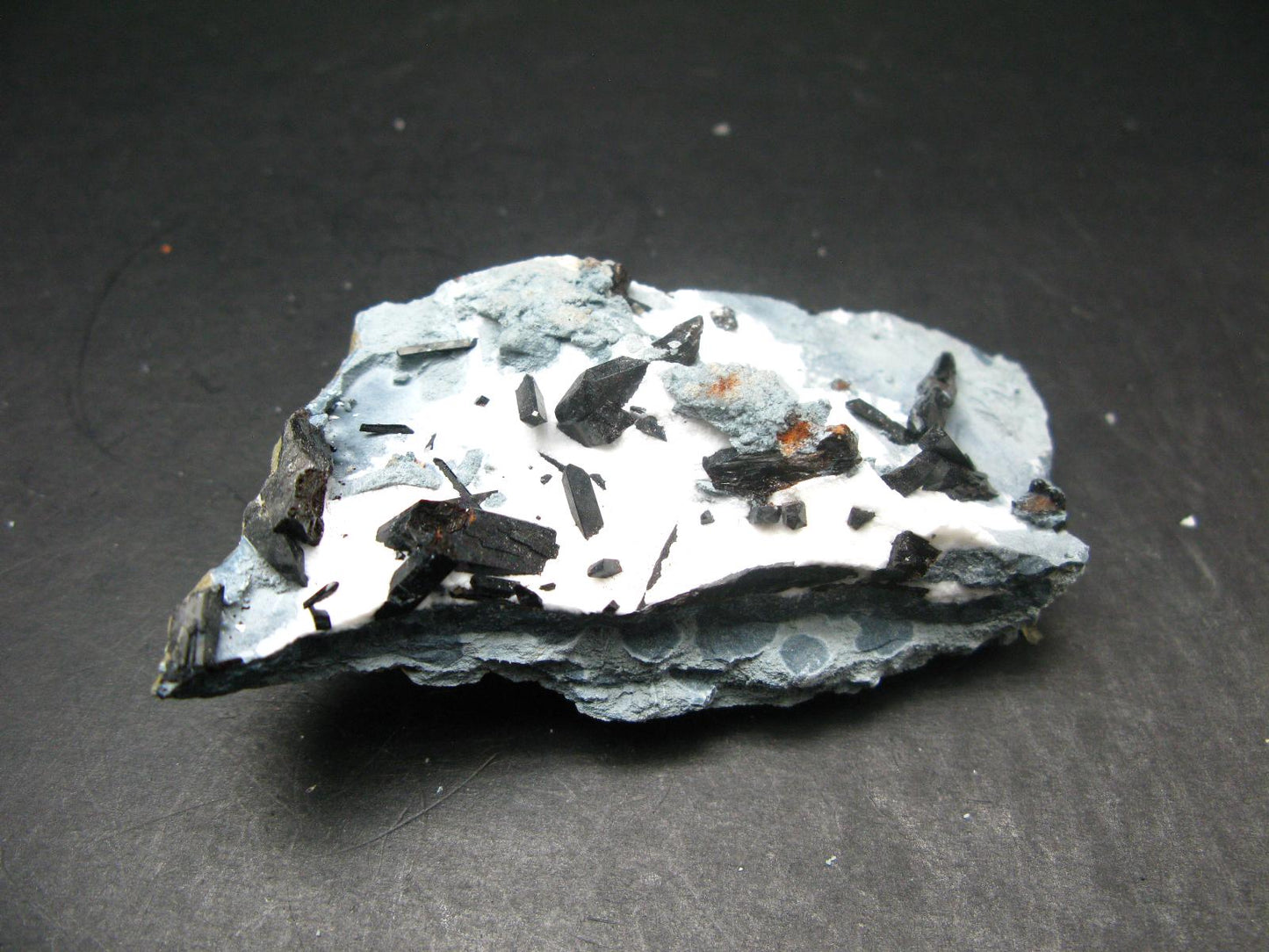 Neptunite on Natrolite Cluster From California - 3.8"