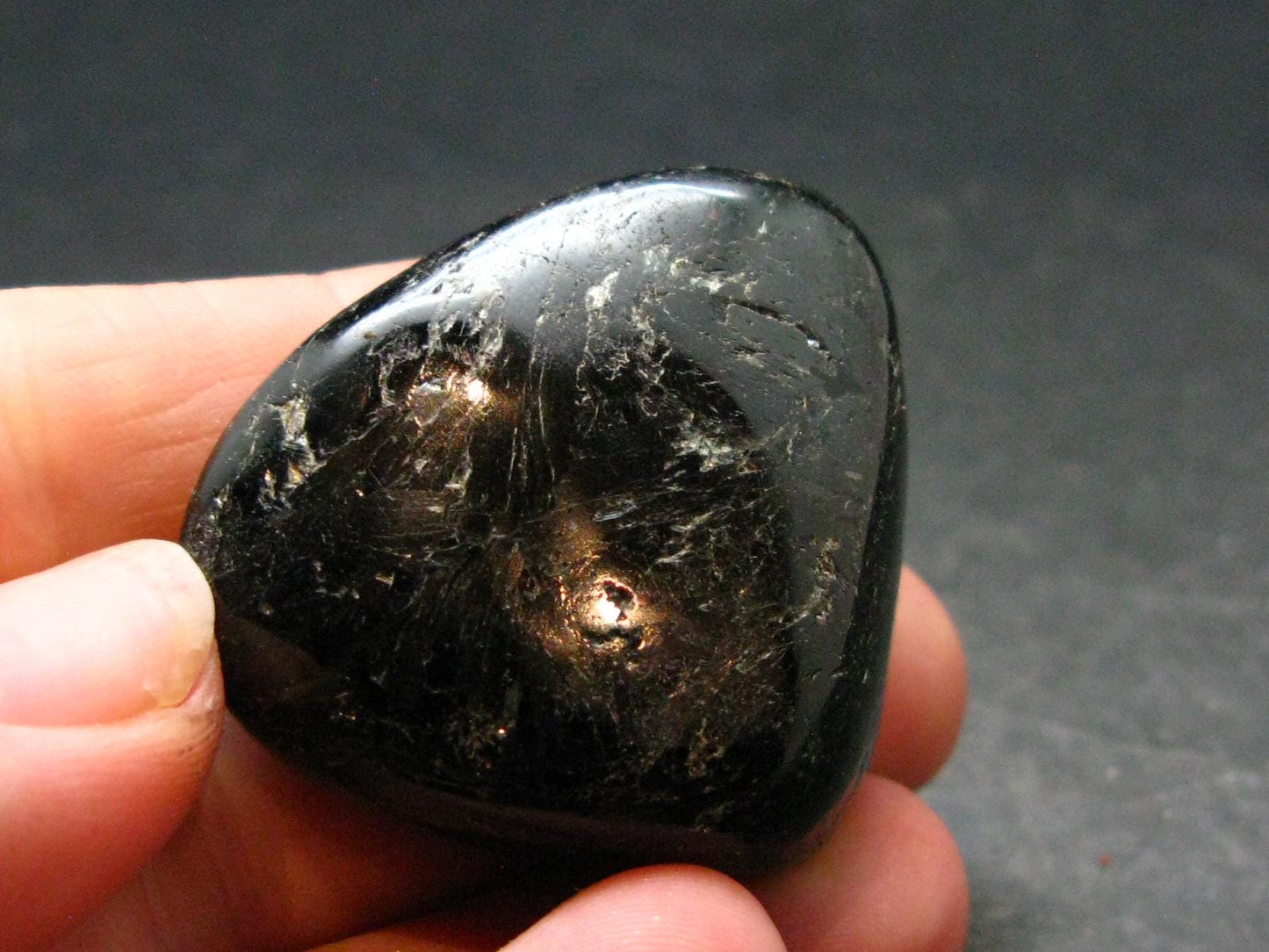 Rare Nuumite Nuummite Tumbled Stone From Greenland - 32.31 Grams - 1.3"