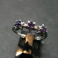 Natural Faceted Rich Purple Color Amethyst Ring - 1.55 Grams - Size adjustable