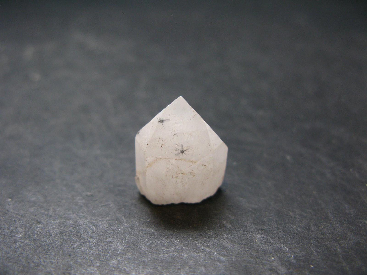 Hollandite in Quartz Crystal from Madagascar - 0.7" - 3.79 Grams
