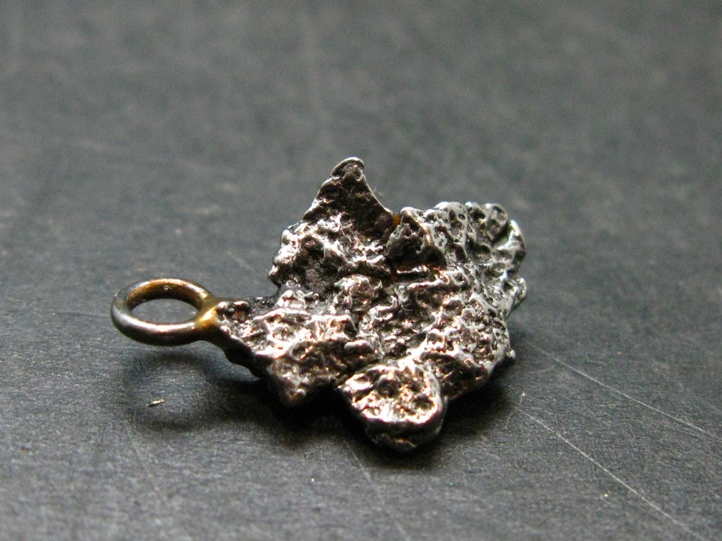 Large Campo Del Cielo Meteorite Pendant from Argentina - 0.6" - 2.19 Grams