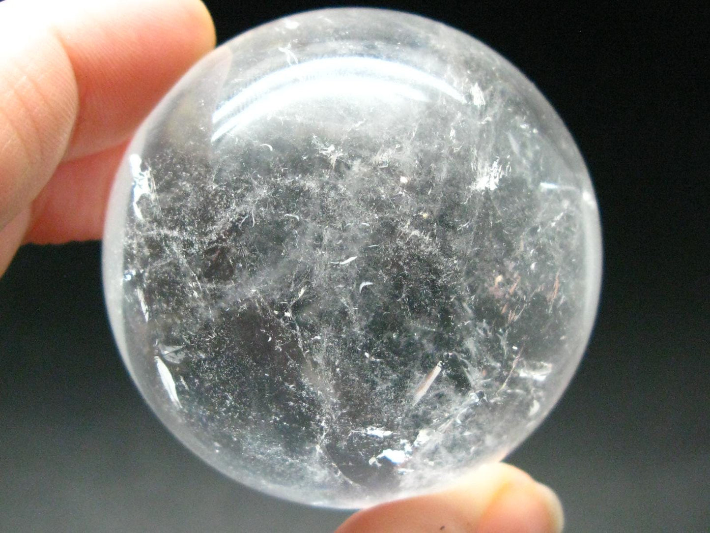 Satyaloka Clear Azeztulite Sphere From India - 1.9"