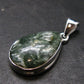Nice Polished Seraphinite Clinochlore Stalactite Silver Plated Pendant From Russia - 1.3" - 5.05 Grams