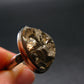 Large Raw Pyrite Silver Ring From Peru - 8.32 Grams - Size 10
