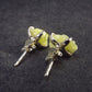 Rare Yellow Brucite Crystal Silver Earrings From Pakistan - 1.14 Grams