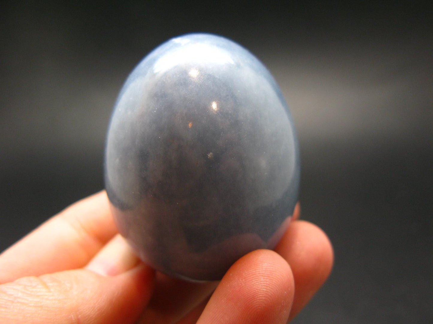 Fine Angelite Angellite Egg From Peru - 1.8"