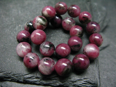 A grade Eudyalite Eudialyte Genuine Bracelet ~ 7 Inches ~ 8mm Round Beads