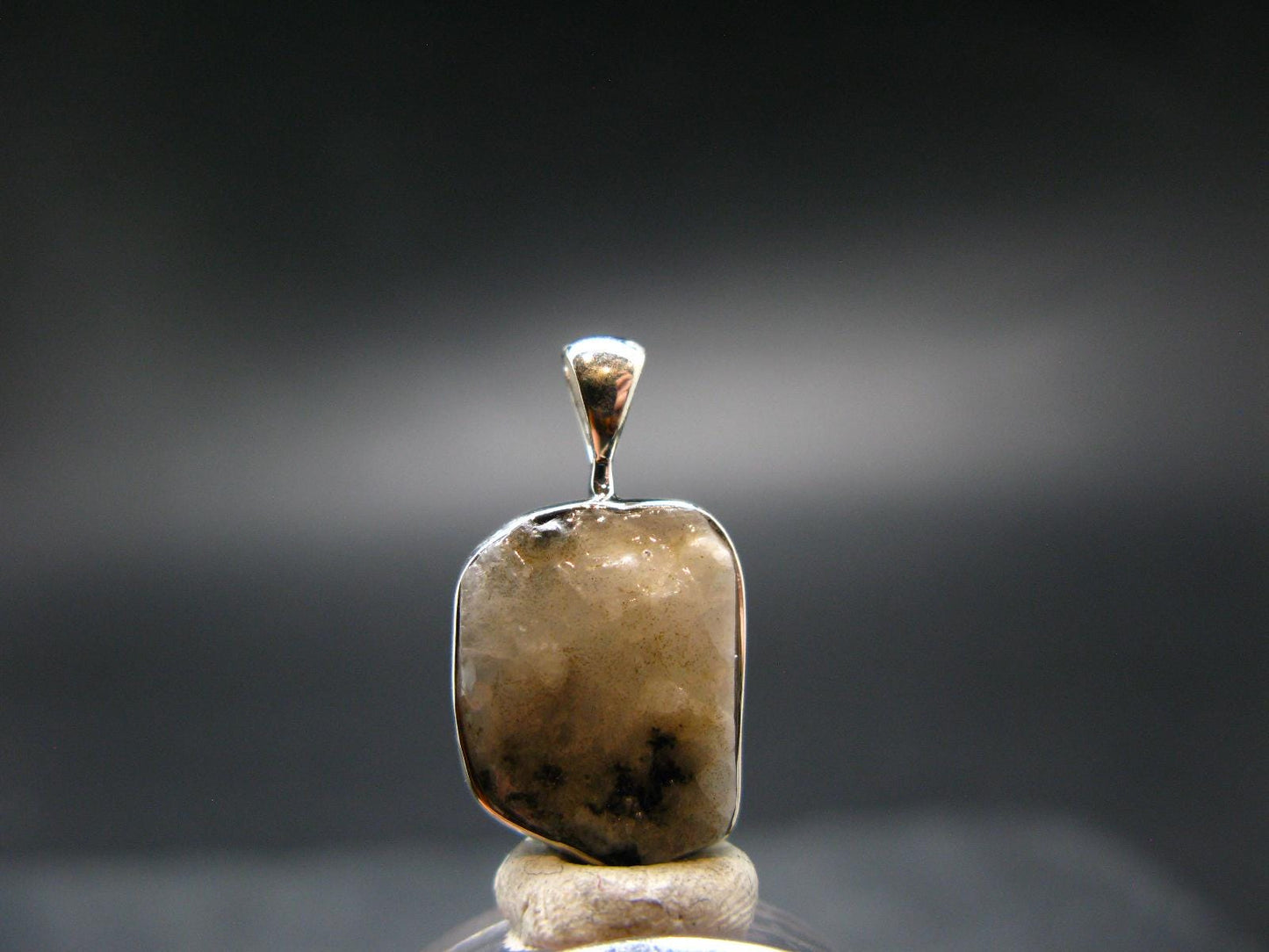 Phenakite Phenacite Crystal Silver Pendant From Brazil - 0.9" - 2.17 Grams