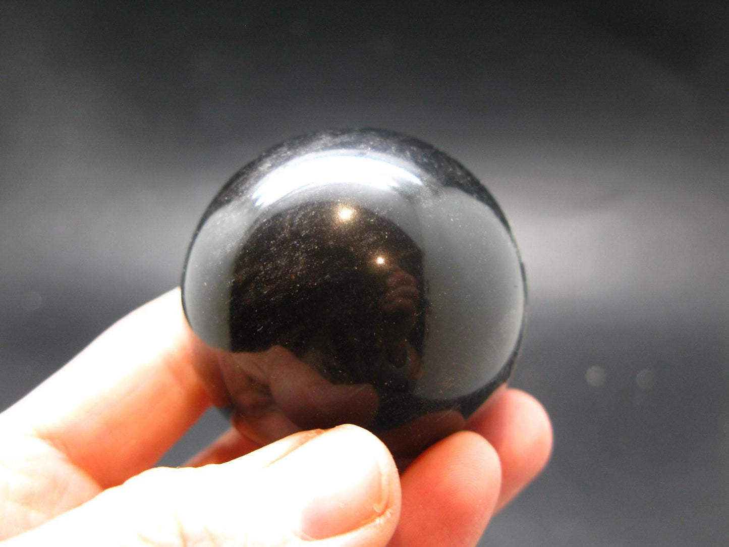 Black Obsidian Sphere From Mexico - 1.8" - 137.60 Grams