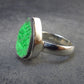 Uvarovite (Green Chromium Garnet) Cluster Silver Ring from Russia - Size 6.5 - 4.71 Grams