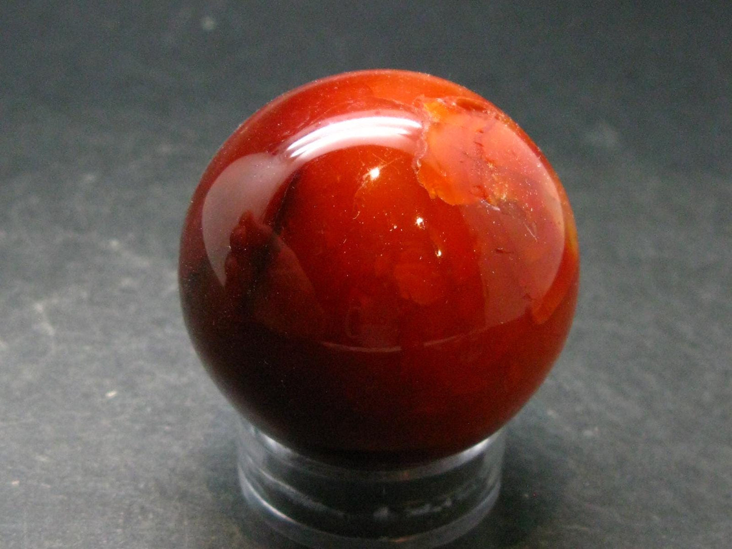 Carnelian Agate Sphere Ball From Madagascar - 1.5" - 116.83 Grams