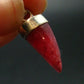 Vivid Juice Carmine Red Gem Rhodonite Silver Pendant From Brazil - 1.1" - 2.09 Grams