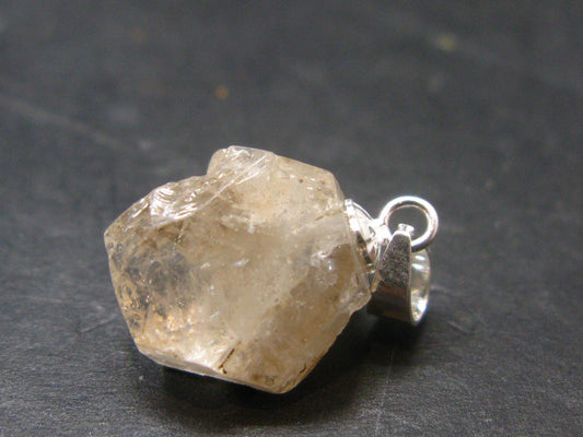 Phenakite Phenacite Silver Pendant from Burma Myanmar - 0.7 Inches - 1.91 Grams