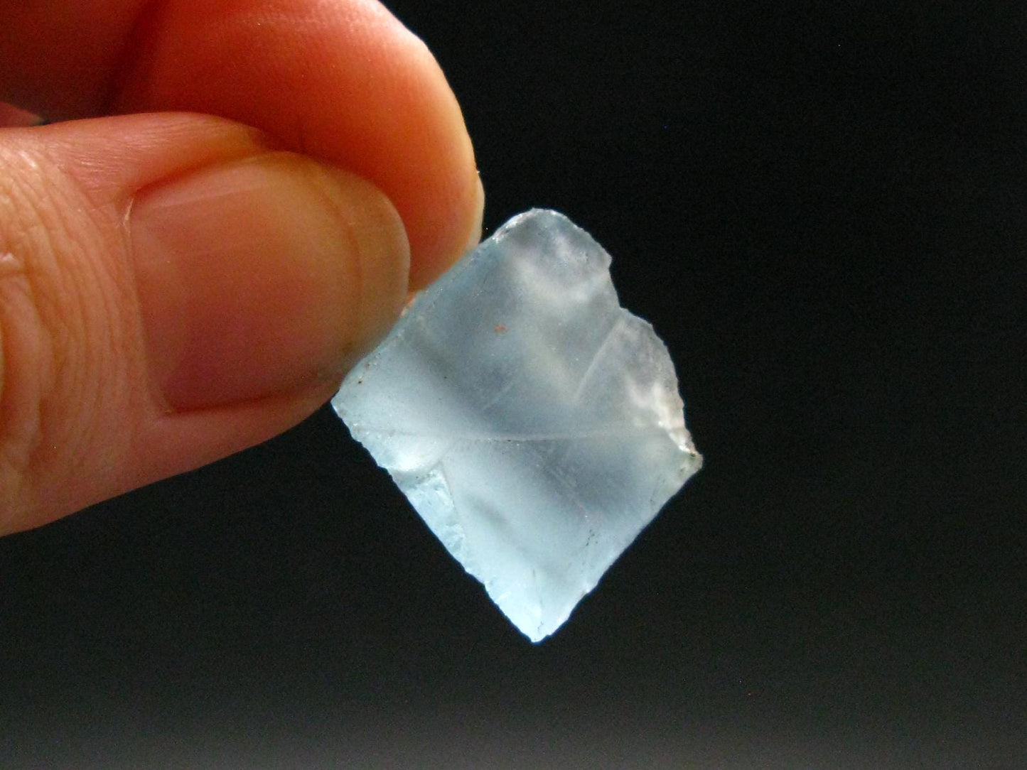Natural Blue Topaz Crystal Silver Pendant From Russia - 1.0" - 22.15 Carats