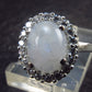 Natural Oval Shaped Glow From Inside Moonstone 925 Silver Ring - Size 4.75 - 2.27 Grams