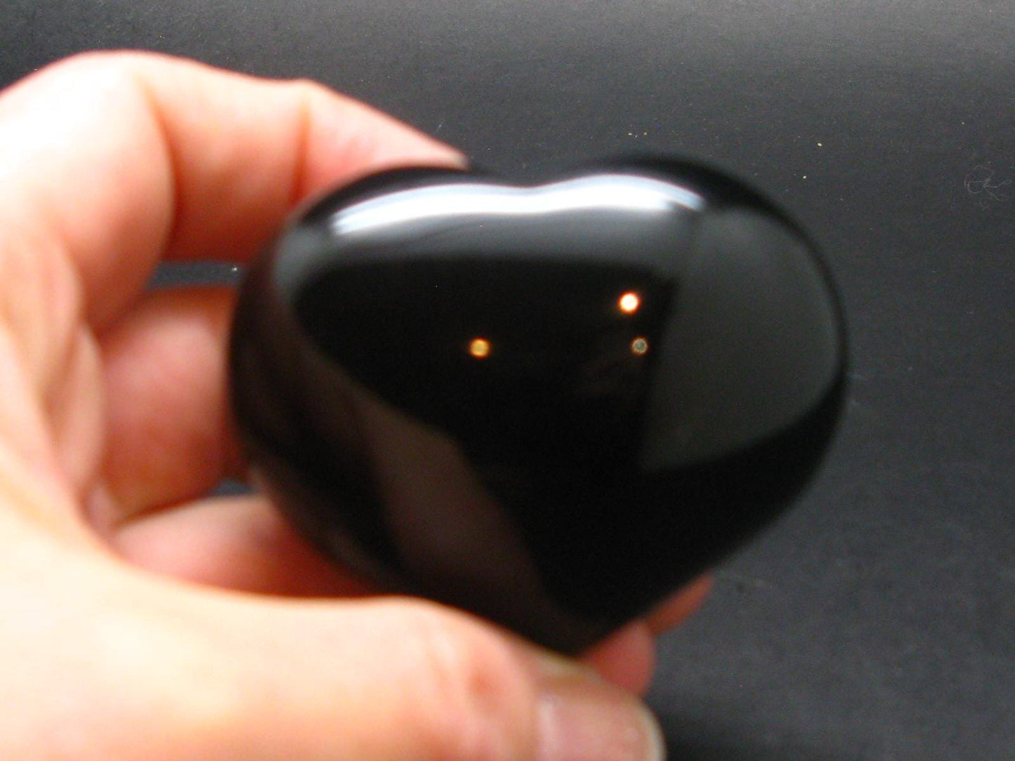 Black Obsidian Heart From Mexico - 1.6"