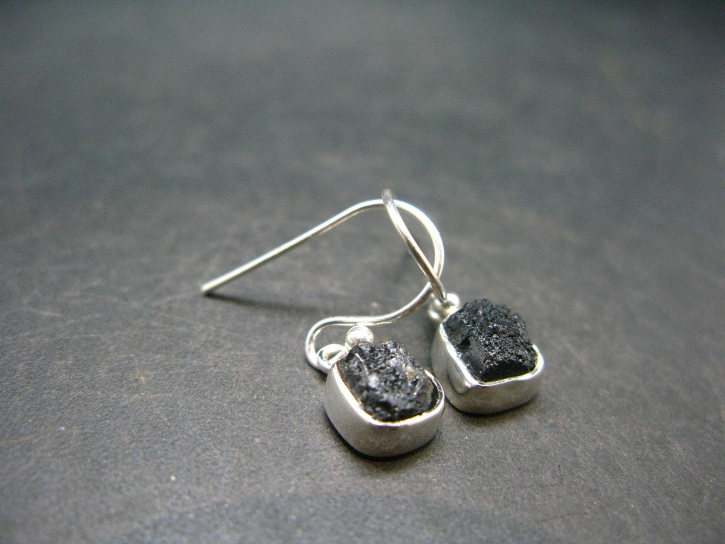 Terminated Brookite Crystal Silver Earrings From Arkansas - 2.41 Grams