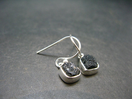 Terminated Brookite Crystal Silver Earrings From Arkansas - 2.41 Grams