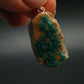Dark Green Sparkling Gemmy Dioptase Silver Pendant from Kazakhstan - 1.2" - 3.42 Grams
