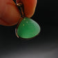 Rich Green Chrysoprase Silver Pendant From Australia - 0.9" - 4.35 Grams