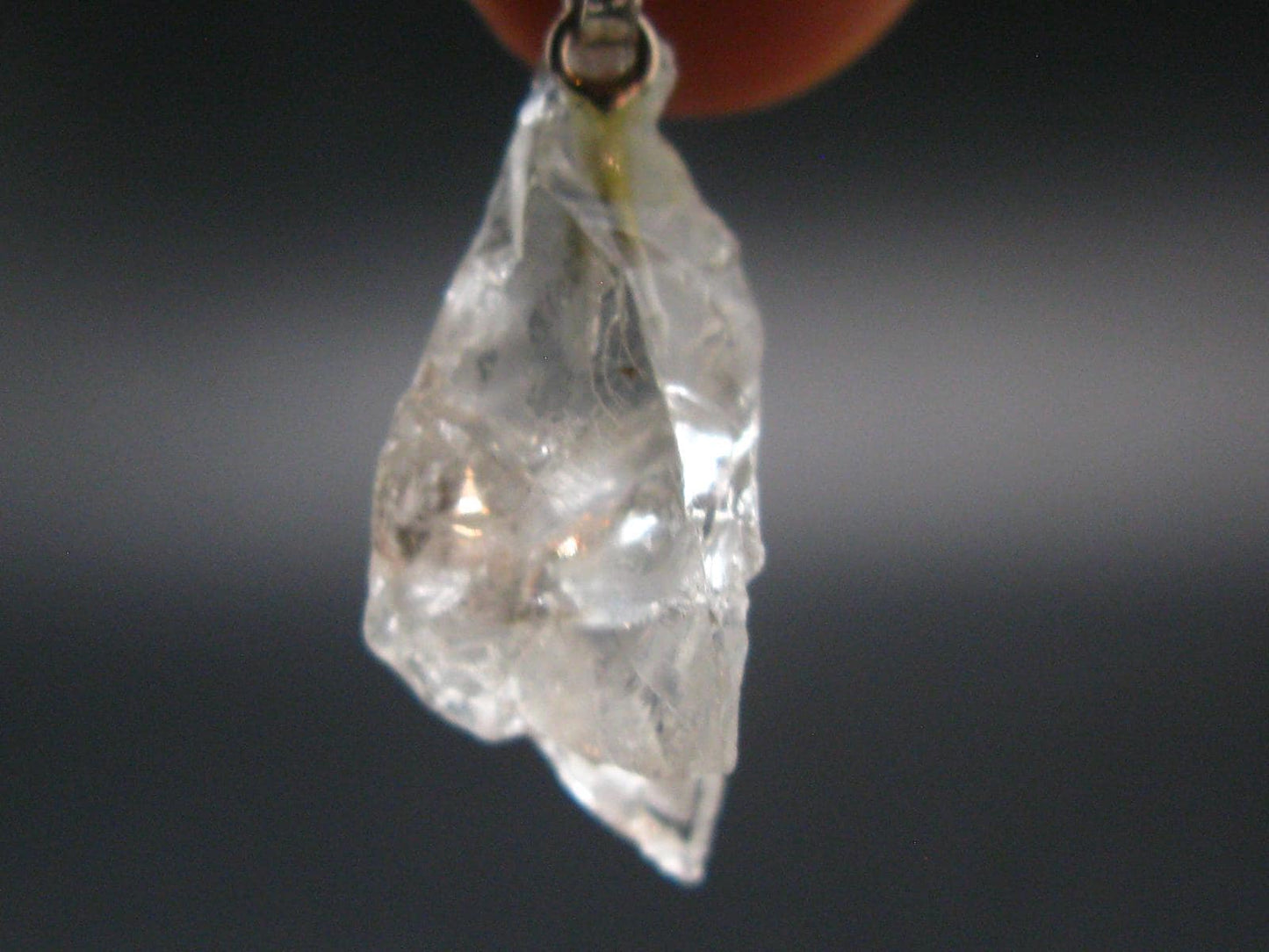 Goshenite Beryl Crystal 925 Silver Pendant From Brazil - 1.1" - 2.12 Grams